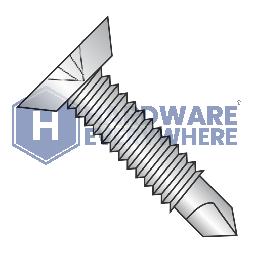 #12 x 5/8 SELF DRILLING SCREWS / Phillips / Flat Head Undercut / 18-8 Stainless / Plain