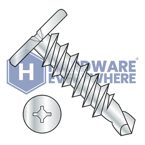 #14 x 1 SELF DRILLING SCREWS / Combo / Pancake Head / Steel / Yellow Zinc