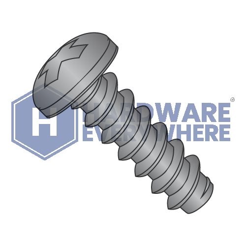 #10 x 3/4 SCREWS / Phillips / Pan Head / Steel / Black Zinc