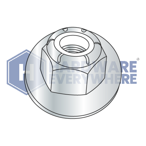 5/16-18 FLANGE NYLON INSERT LOCK NUTS / Steel / Zinc