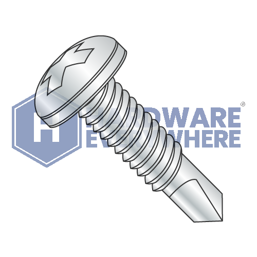 #14 x 1 1/2 SELF DRILLING SCREWS / Phillips / Pan Head / Steel / Zinc