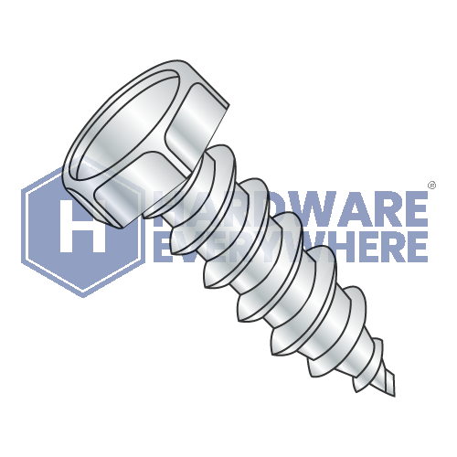 3/8 x 3 SHEET METAL SCREWS / Unslotted / Hex Head / Steel / Zinc