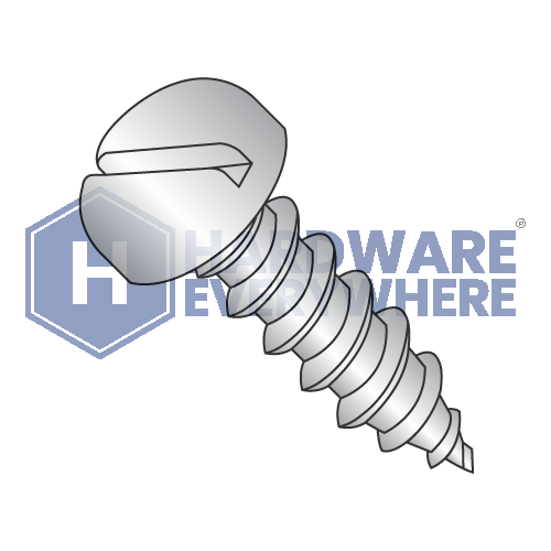 #14 x 5/8 SHEET METAL SCREWS / Slotted / Pan Head / 18-8 Stainless / Plain