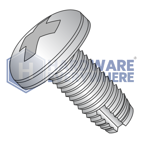 10-32 X 1/2 Thread Cutting Screws / Phillips / Pan Head / 18-8 Stainless / Plain  / Type 1