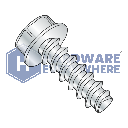 5/16-9 X 3/4 Thread Forming Screws / Unslotted / Hex Washer Head / Steel / Zinc / Plastite (Blunt Tip) Alternate 48-2