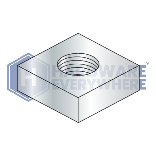 5/16-18 Square MACHINE NUTS / Steel / Zinc