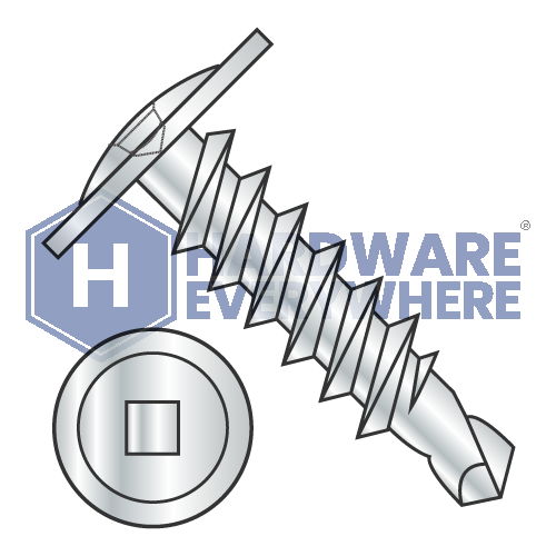 #10 x 1 SELF DRILLING SCREWS / Square / Mod Truss Head / Steel / Zinc