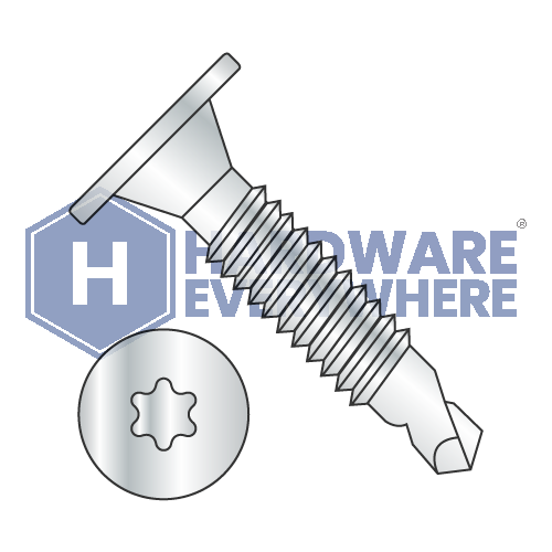 #10 x 1 1/4 SELF DRILLING SCREWS / Torx / Wafer Head / Steel / Zinc
