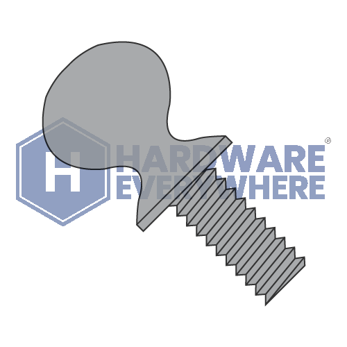 10-32 X 1 1/2 Thumb Screw / With Shoulder / Type S / Full Thread / Steel / Plain
