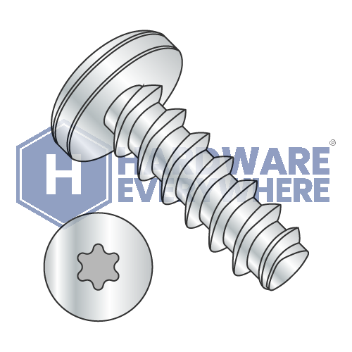 6-19 X 1/4 Thread Forming Screws / Torx / Pan Head / Steel / Zinc / Plastite (Blunt Tip) Alternate 48-2