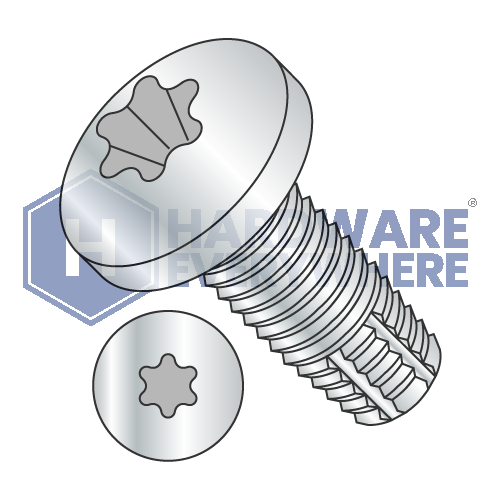 10-24 X 2 Thread Cutting Screws / Torx / Pan Head / Steel / Zinc / Type F