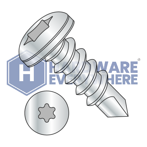 #8 x 1 1/4 SELF DRILLING SCREWS / Torx / Pan Head / 18-8 Stainless / Plain