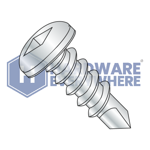 #14 x 1 1/2 SELF DRILLING SCREWS / Square / Pan Head / Steel / Zinc ...