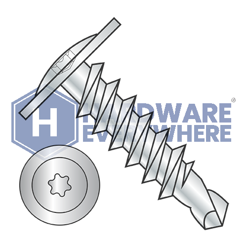 #10 x 3 1/2 SELF DRILLING SCREWS / Torx / Mod Truss Head / Steel / Zinc