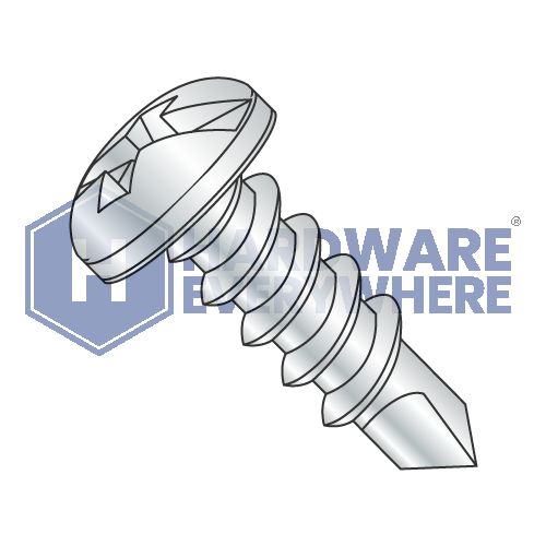 #10 x 1 SELF DRILLING SCREWS / Combo / Pan Head / Steel / Zinc