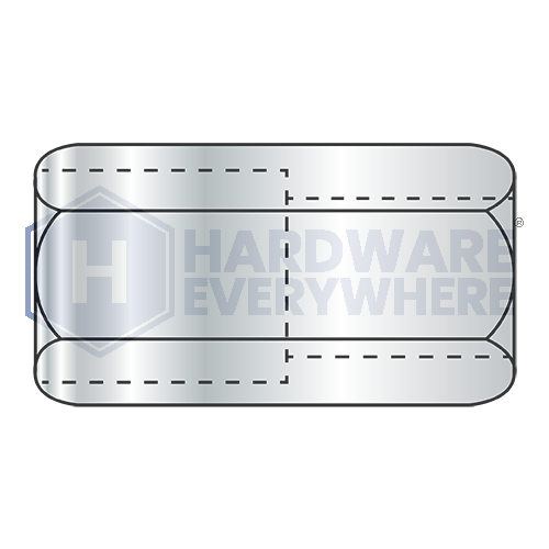 5/8-11 to 1/2-13  REDUCED COUPLING NUTS / Steel / Zinc