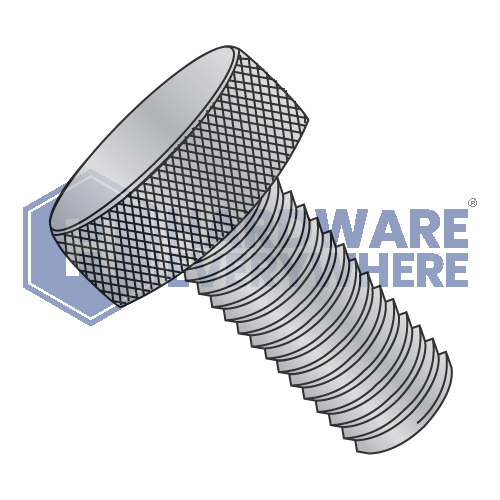 8-32 x 7/16 KNURLED THUMB SCREWS / Aluminum / Plain