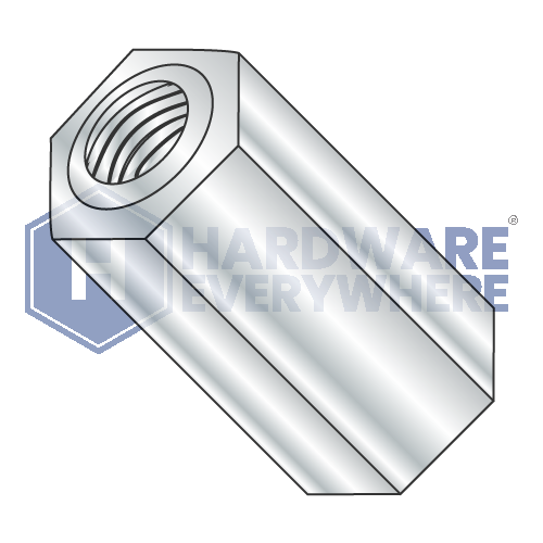 8-32 x 7/8 STANDOFF HEX FEMALE / Brass / Nickel