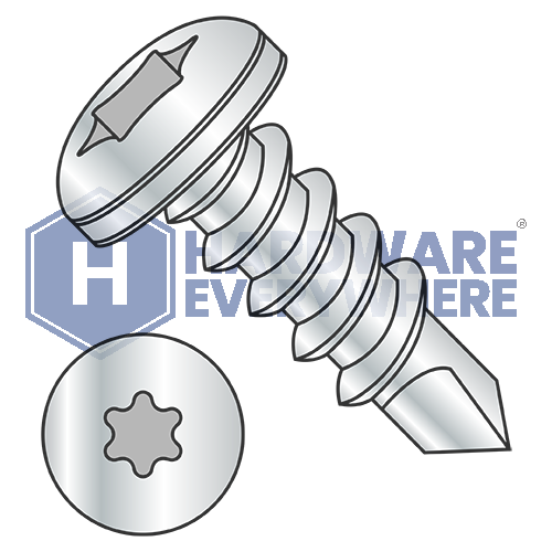 #6 x 1/2 SELF DRILLING SCREWS / Torx / Pan Head / 410 Stainless / Plain