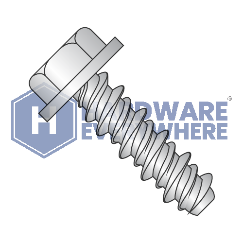 #8 x 3/8 SHEET METAL SCREWS / Unslotted / Hex Washer Head / 18-8 Stainless / Plain