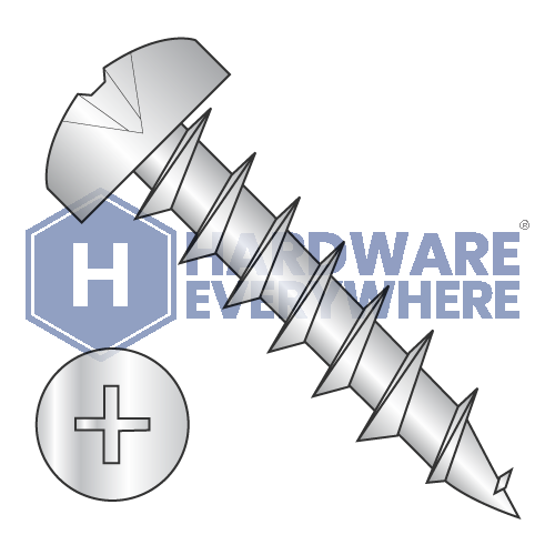 #10 x 3/4 PARTICLE BOARD SCREWS / Phillips / Pan Head / Steel / Zinc