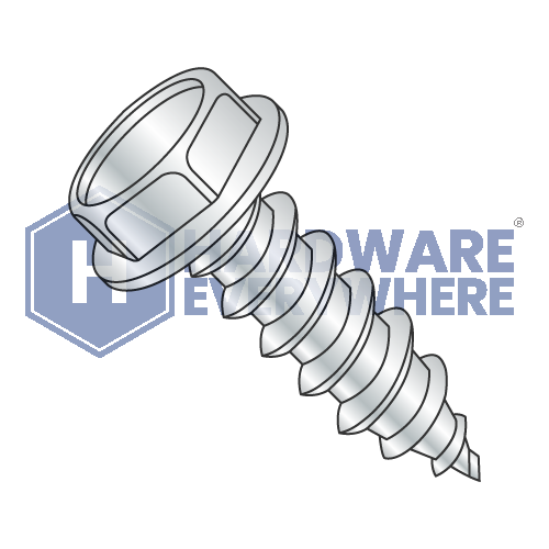 3/8 x 1 1/2 SHEET METAL SCREWS / Unslotted / Hex Washer Head / Steel / Zinc